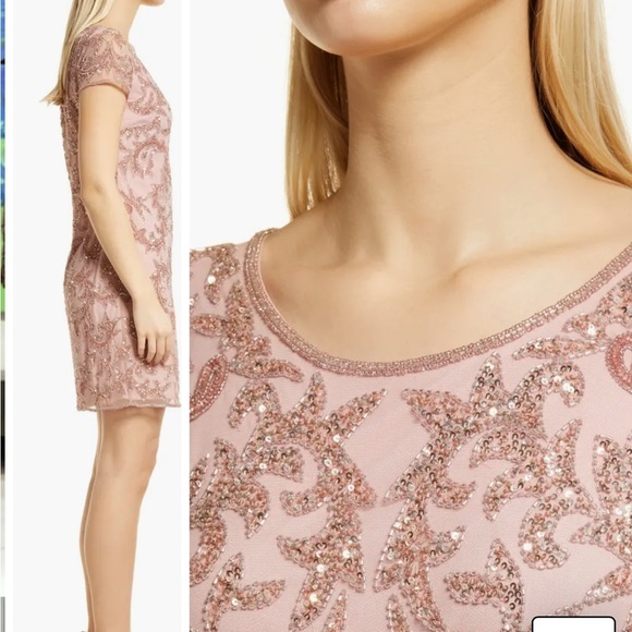 - Beaded Mesh Cocktail Dress
PISARRO NIGHTS new without tag - Picture 3 of 7